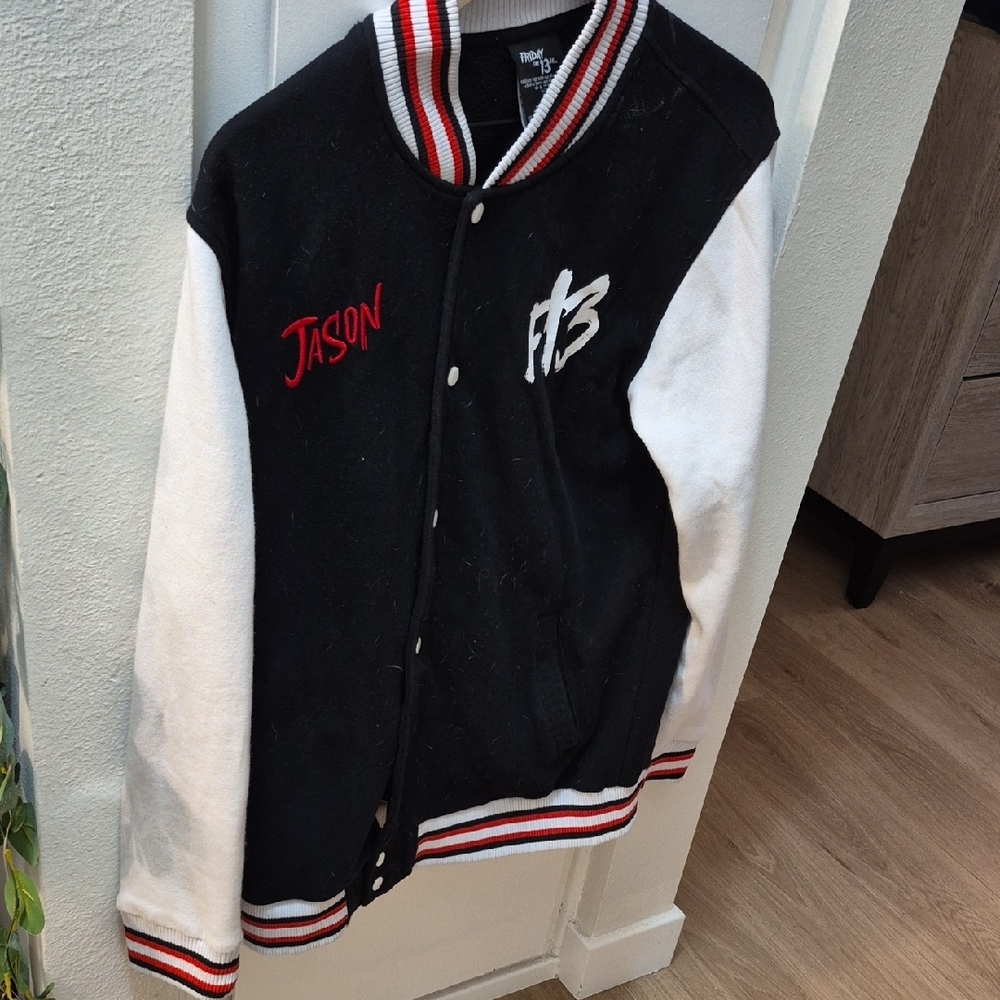 Black and White Kids Varsity Jacket